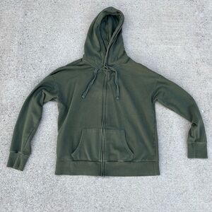 Time and Tru Olive Green Full-Zip Hoodie